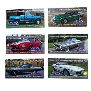 RockAuto Collector Series Magnets Set of 6 Chevy Datsun Camaro Ford Pontiac TVR